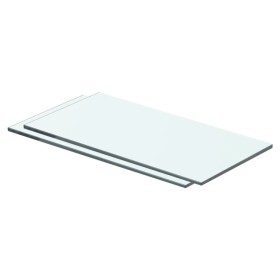 Shelves 2 units with transparent glass panel 40x15 cm by vidaXL, Shelves and shelves - Ref: Foro24-3051553, Price: 21,99 €, D...