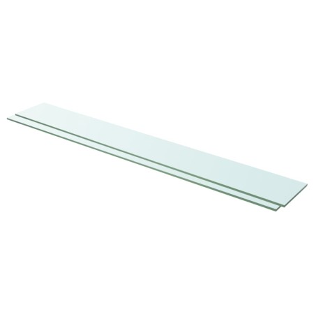 Shelves 2 units transparent glass panel 110x15 cm by vidaXL, Shelves and shelves - Ref: Foro24-3051588, Price: 34,28 €, Disco...