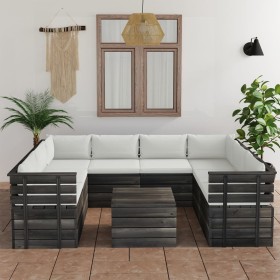 Pallet furniture for garden 9 pcs solid pine wood cushions by vidaXL, Garden sets - Ref: Foro24-3061997, Price: 946,99 €, Dis...