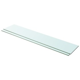 Shelves 2 units transparent glass panel 100x20 cm by vidaXL, Shelves and shelves - Ref: Foro24-3051584, Price: 36,61 €, Disco...