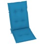 Garden chairs 2 pcs solid teak wood with blue cushions by vidaXL, Garden chairs - Ref: Foro24-3062395, Price: 221,48 €, Disco...