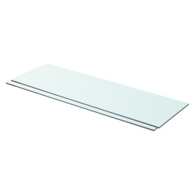 Shelves 2 units transparent glass panel 80x25 cm by vidaXL, Shelves and shelves - Ref: Foro24-3051575, Price: 31,68 €, Discou...