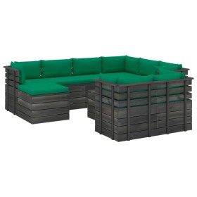 Garden pallet furniture 10 pcs solid pine wood cushions by vidaXL, Garden sets - Ref: Foro24-3062084, Price: 839,99 €, Discou...