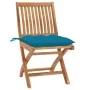 Garden chairs 2 pcs teak wood with light blue cushions by vidaXL, Garden chairs - Ref: Foro24-3062452, Price: 185,49 €, Disco...