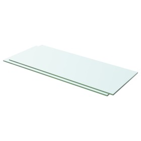 Shelves 2 units with transparent glass panel 60x20 cm by vidaXL, Shelves and shelves - Ref: Foro24-3051564, Price: 30,78 €, D...