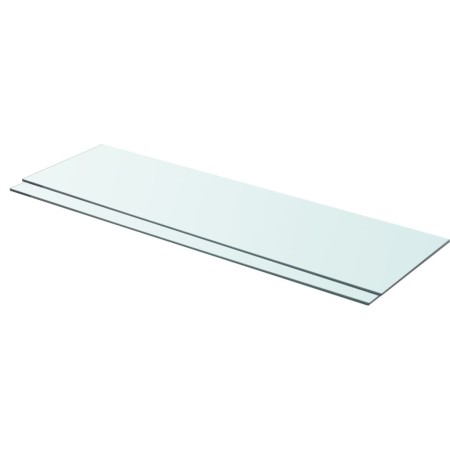 Shelves 2 units transparent glass panel 90x25 cm by vidaXL, Shelves and shelves - Ref: Foro24-3051580, Price: 38,95 €, Discou...