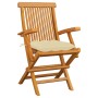 Garden chairs 3 units teak wood with cream white cushions by vidaXL, Garden chairs - Ref: Foro24-3062531, Price: 209,99 €, Di...