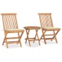 Folding garden dining set 3 pieces teak wood cushions by vidaXL, Garden sets - Ref: Foro24-3063173, Price: 168,36 €, Discount: %