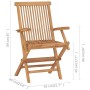 Garden chairs 2 pcs solid teak wood with beige cushions by vidaXL, Garden chairs - Ref: Foro24-3062505, Price: 180,41 €, Disc...