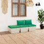 Garden furniture made of 3-piece pallets and fir wood cushions. by vidaXL, Garden sets - Ref: Foro24-3063413, Price: 197,99 €...