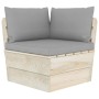 2-Sitzer-Gartensofa aus Paletten mit Kissen aus Tannenholz von vidaXL, Gartensets - Ref: Foro24-3063385, Preis: 167,74 €, Rab...