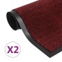 Rectangular knot entrance mats 2 pcs red 120x180cm by vidaXL, Doormats - Ref: Foro24-3051619, Price: 108,15 €, Discount: %