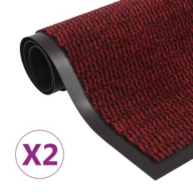 Rectangular knot entrance mats 2 pcs red 120x180cm by vidaXL, Doormats - Ref: Foro24-3051619, Price: 108,13 €, Discount: %