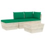 Garden furniture made of 4-piece pallets and fir wood cushions by vidaXL, Garden sets - Ref: Foro24-3063437, Price: 250,14 €,...