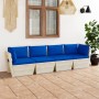 4-seater garden pallet sofa with fir wood cushions by vidaXL, Garden sets - Ref: Foro24-3063454, Price: 388,49 €, Discount: %