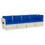 4-seater garden pallet sofa with fir wood cushions by vidaXL, Garden sets - Ref: Foro24-3063454, Price: 388,49 €, Discount: %