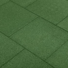 Rubber tiles fall protection 12 units green 50x50x3 cm by vidaXL, Floors and carpets - Ref: Foro24-3053180, Price: 199,19 €, ...