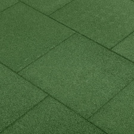 Rubber tiles fall protection 12 units green 50x50x3 cm by vidaXL, Floors and carpets - Ref: Foro24-3053180, Price: 211,90 €, ...