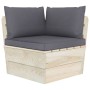 Garden furniture made of 6 pallet pieces and fir wood cushions. by vidaXL, Garden sets - Ref: Foro24-3063528, Price: 513,03 €...