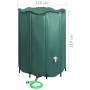 Depósito de agua de lluvia plegable con espita 1250 L de vidaXL, Sistemas de riego - Ref: Foro24-48608, Precio: 126,08 €, Des...