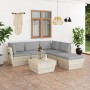 6-piece pallet garden furniture and fir wood cushions by vidaXL, Garden sets - Ref: Foro24-3063553, Price: 405,99 €, Discount: %