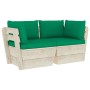 2-Sitzer-Gartensofa aus Paletten mit Kissen aus Tannenholz von vidaXL, Gartensets - Ref: Foro24-3063389, Preis: 176,25 €, Rab...