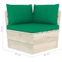 2-seater garden pallet sofa with fir wood cushions by vidaXL, Garden sets - Ref: Foro24-3063389, Price: 163,99 €, Discount: %