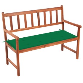 Garden bench with cushion solid acacia wood 120 cm by vidaXL, garden benches - Ref: Foro24-3063773, Price: 173,99 €, Discount: %