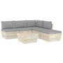 6-piece pallet garden furniture and fir wood cushions by vidaXL, Garden sets - Ref: Foro24-3063541, Price: 398,57 €, Discount: %