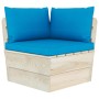 Garden furniture made of 9-piece pallets and fir wood cushions. by vidaXL, Garden sets - Ref: Foro24-3063604, Price: 738,16 €...