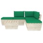 6-piece pallet garden furniture and fir wood cushions by vidaXL, Garden sets - Ref: Foro24-3063497, Price: 385,32 €, Discount: %