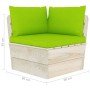 Ecksofa aus Gartenpaletten mit imprägnierten Tannenkissen von vidaXL, Modulare Sofas für den Außenbereich - Ref: Foro24-30633...