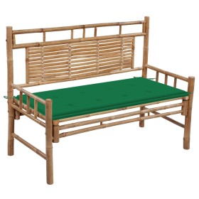 Garden bench with bamboo cushion 120 cm by vidaXL, garden benches - Ref: Foro24-3063881, Price: 116,99 €, Discount: %