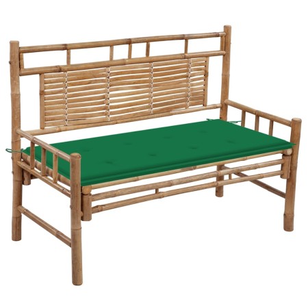 Garden bench with bamboo cushion 120 cm by vidaXL, garden benches - Ref: Foro24-3063881, Price: 123,72 €, Discount: %