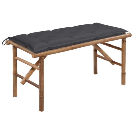 Folding garden bench with bamboo cushion 118 cm by vidaXL, garden benches - Ref: Foro24-3063864, Price: 68,99 €, Discount: %