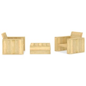 Garden furniture set 3 pieces impregnated pine wood by vidaXL, Garden sets - Ref: Foro24-3053202, Price: 390,33 €, Discount: %