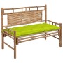 Bamboo bench with cushion 120 cm by vidaXL, garden benches - Ref: Foro24-3063902, Price: 119,99 €, Discount: %