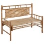 Bamboo bench with cushion 120 cm by vidaXL, garden benches - Ref: Foro24-3063902, Price: 119,99 €, Discount: %