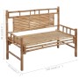 Bamboo bench with cushion 120 cm by vidaXL, garden benches - Ref: Foro24-3063902, Price: 119,99 €, Discount: %