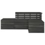 Garden pallet furniture 4 pcs solid dark gray pine wood by vidaXL, Garden sets - Ref: Foro24-3063739, Price: 211,39 €, Discou...