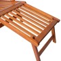 Garden lounger with footrest and cushion in solid acacia wood by vidaXL, Loungers - Ref: Foro24-3064025, Price: 143,22 €, Dis...