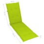 Garden lounger with footrest and cushion in solid acacia wood by vidaXL, Loungers - Ref: Foro24-3064025, Price: 143,22 €, Dis...