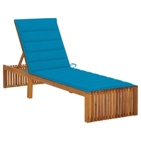 Lounger with solid acacia wood cushion by vidaXL, Loungers - Ref: Foro24-3064153, Price: 209,20 €, Discount: %