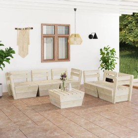 Garden pallet furniture 6 pcs impregnated fir wood by vidaXL, Garden sets - Ref: Foro24-3063719, Price: 313,99 €, Discount: %