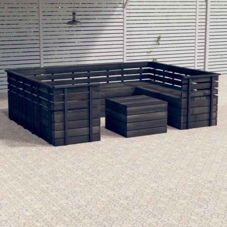 Garden furniture made of 9 pieces of solid dark gray pine wood pallets. by vidaXL, Garden sets - Ref: Foro24-3063757, Price: ...