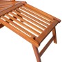 Garden lounger with footrest and cushion in solid acacia wood by vidaXL, Loungers - Ref: Foro24-3064024, Price: 137,58 €, Dis...