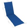 Garden lounger with footrest and cushion in solid acacia wood by vidaXL, Loungers - Ref: Foro24-3064024, Price: 137,58 €, Dis...