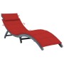 Lounger with solid gray acacia wood cushion by vidaXL, Loungers - Ref: Foro24-3064050, Price: 138,97 €, Discount: %