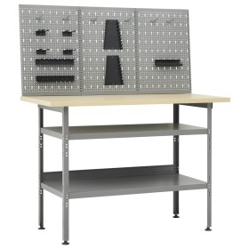 Workbench with three wall panels by vidaXL, Work tables - Ref: Foro24-3053426, Price: 210,99 €, Discount: %