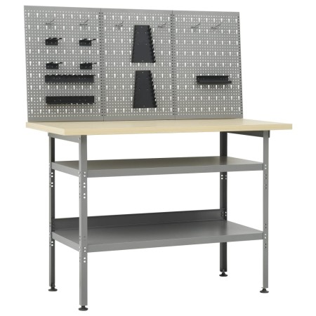 Workbench with three wall panels by vidaXL, Work tables - Ref: Foro24-3053426, Price: 224,27 €, Discount: %